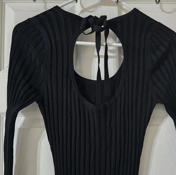 Prabal Gurung Pleated Sweater Sheath Dress, Back Cut-Out, Midi, Colorblock, EUC! - Picture 9 of 13